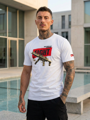 T-shirt męski bawełniany z nadrukiem biały Bolf Carmelo