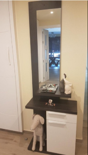 Console wenge mirror svuotatasche drawer entrance