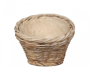 DONICZKA /OSŁONKA NA KWIATY CORTE CHIC ANTIQUE 11,5 CM - RUSTYKALNA PLECIONKA
