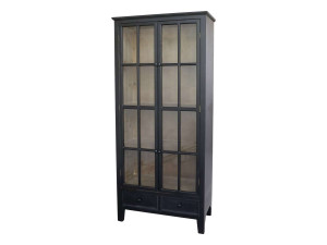 WITRYNA W STYLU VINTAGE CHIC ANTIQUE 200 CM - CZARNA