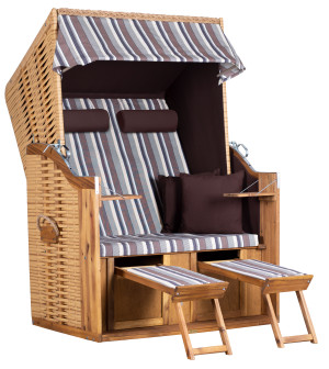 FSC®-zertifizierter Strandkorb Trend 10 PE nature Des. 741