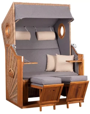 FSC®-zertifizierter Strandkorb Trend 45 PE walnut Dessin 751