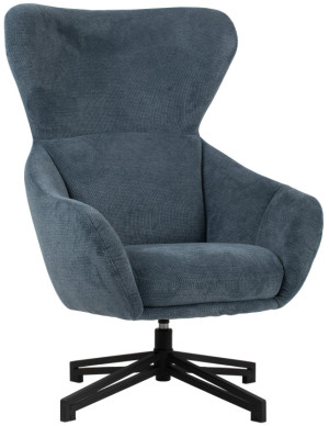 Ohrensessel Marconia blau drehbar