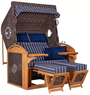 Strandkorb deVries PURE® Sailor XL PE stone grey Des. 236