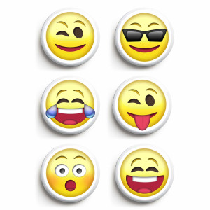 6er Set Freestyle Libre 1&2 Sticker - Emotis