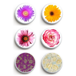 6er Set Freestyle Libre 1&2 Sticker - Blumen