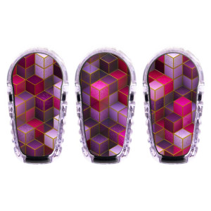 3er Set Dexcom G6 Transmitter Sticker - Quadrate