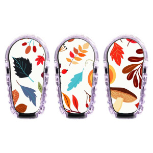 3er Set Dexcom G6 Transmitter Sticker - Laub