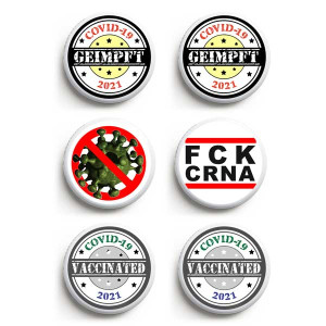 6er Set Freestyle Libre 1&2 Sticker - GEIMPFT - VACCINATED - FCKCRNA
