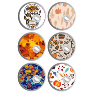 6er Set - Freestyle Libre 3 Sticker - Herbst