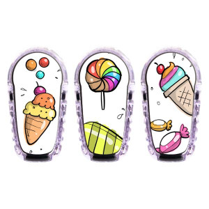 3er Set Dexcom G6 Transmitter Sticker - Eis