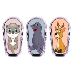 3er Set Dexcom G6 Transmitter Sticker - Tiere II