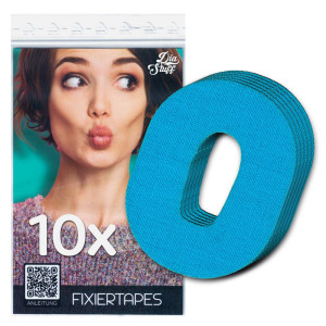 Dexcom G6 Fixierpflaster - Sensor Fixiertape - Blau - 10 Fixierpflaster