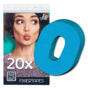 Dexcom G6 Fixierpflaster - Sensor Fixiertape - Blau - 20 Fixierpflaster