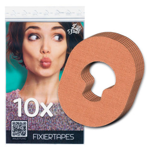 Enlite-Guardian Fixierpflaster - Sensor Fixiertape - 10 Fixierpflaster - Beige