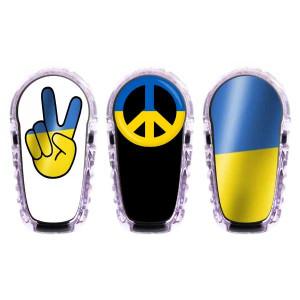 3er Set Dexcom G6 Transmitter Sticker - Stay with Ukraine