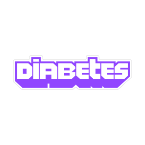 Twitch Style Diabetes • Vinyl Print - Aufkleber - 10cm