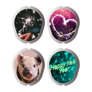 4er Set Dexcom G7 Sensor Sticker - Silvester