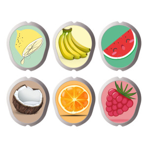 6er Set Dexcom G7 Sensor Sticker - Fruits / Früchte