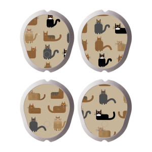 4er Set Dexcom G7 Sensor Sticker - Katzen