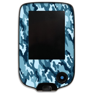 Freestyle Libre Scanner Sticker - Blue-Camouflage