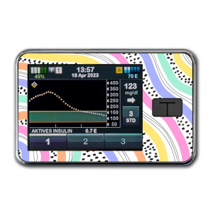 t:slim X2 Pumpen Sticker - Dots-Stripes