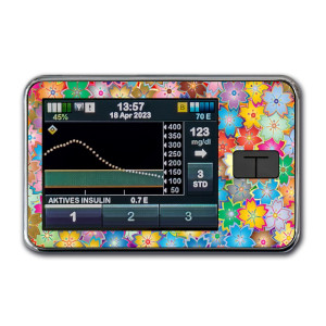 t:slim X2 Pumpen Sticker - Flowers
