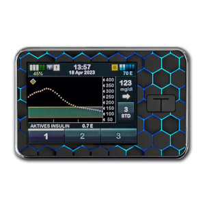 t:slim X2 Pumpen Sticker - Raute Blue