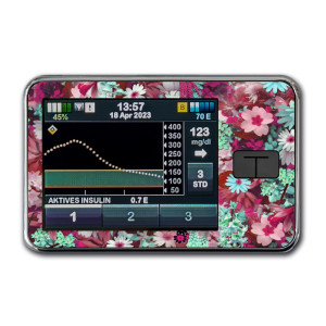 t:slim X2 Pumpen Sticker - Blumen