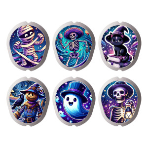 6er Set Dexcom G7 Sensor Sticker - Halloween
