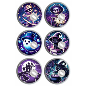 6er Set - Freestyle Libre 3 Sticker - Halloween 2