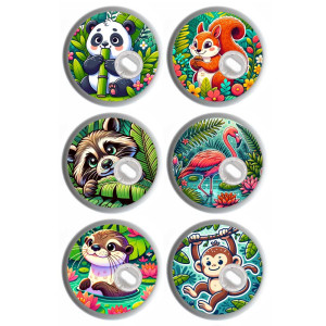 6er Set - Freestyle Libre 3 Sticker - Dschungel 2