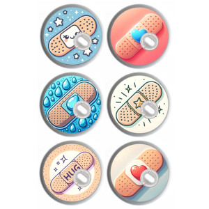 6er Set - Freestyle Libre 3 Sticker - Pflaster
