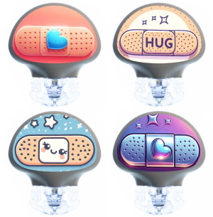 4er Set Enlite Guardian Transmitter Sticker - Pflaster