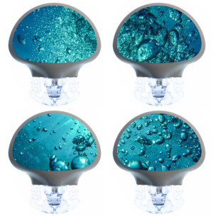 4er Set Enlite Guardian Transmitter Sticker - Wasser