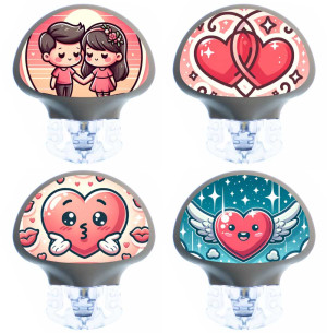 4er Set Enlite Guardian Transmitter Sticker - Love