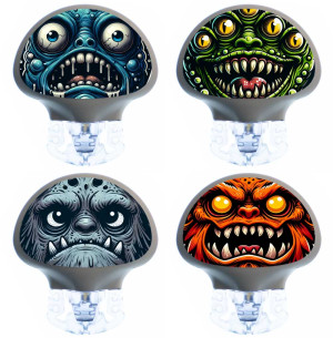 4er Set Enlite Guardian Transmitter Sticker - Monster-Böse