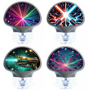 4er Set Enlite Guardian Transmitter Sticker - Laser