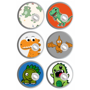 6er Set - Freestyle Libre 3 Sticker - Dinos