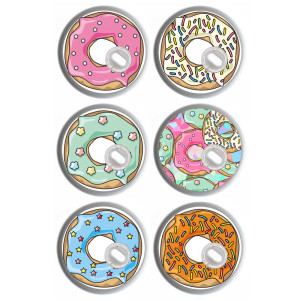 6er Set - Freestyle Libre 3 Sticker - Donuts