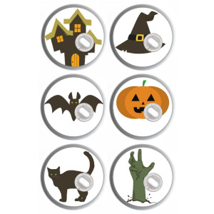 6er Set - Freestyle Libre 3 Sticker - Halloween