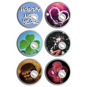 6er Set - Freestyle Libre 3 Sticker - Silvester