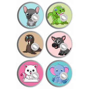 6er Set - Freestyle Libre 3 Sticker - Tiere