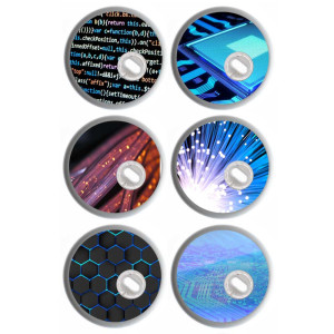 6er Set - Freestyle Libre 3 Sticker - Tech II