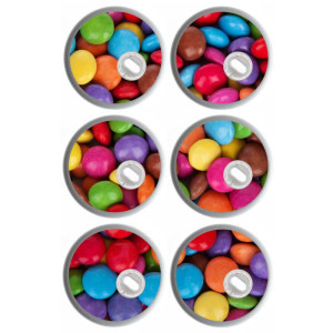 6er Set - Freestyle Libre 3 Sticker - Smarties