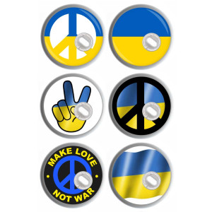 6er Set - Freestyle Libre 3 Sticker - Stay with Ukraine