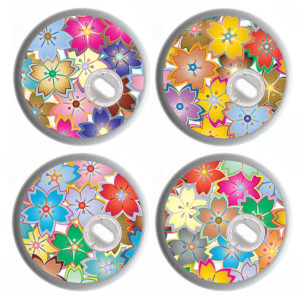 4x Freestyle Libre 3 Sticker - Flowers