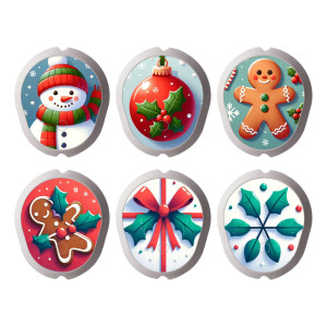 6er Set Dexcom G7 Sensor Sticker - Weihnachten