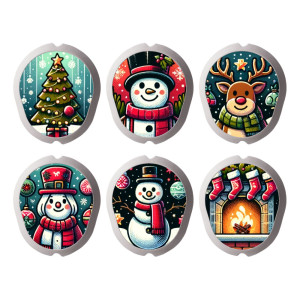 6er Set Dexcom G7 Sensor Sticker - Weihnachten 2