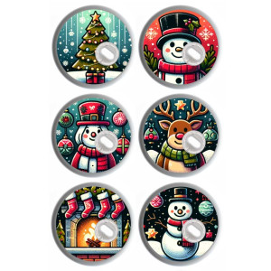 6er Set - Freestyle Libre 3 Sticker - Weihnachten